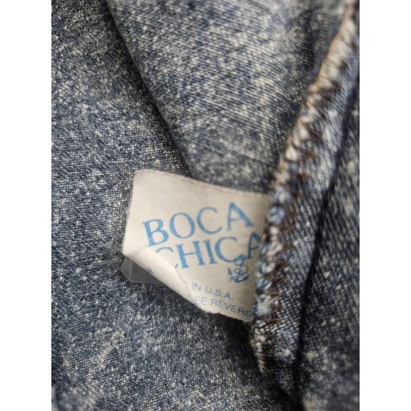 Vtg Boca Chica High Rise Acid Wash Scrunched Elastic Waist Shorts Pockets 18 - Picture 8 of 9